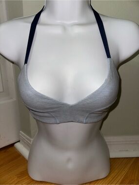 Women's Light blue Halter Bralette with Navy Straps sports bra Lululemon